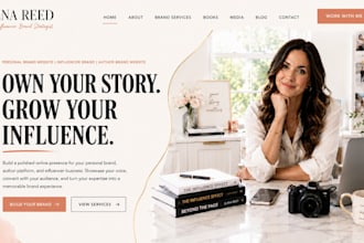 build squarespace personal brand website influencer brand author brand website