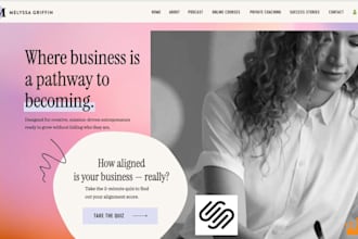 build squarespace personal brand website influencer brand author brand website