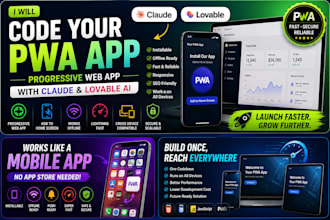 code pwa app, progressive web app with claude and lovable ai