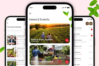 do ai plant tracking app, farm marketplace app, and weather forecast app