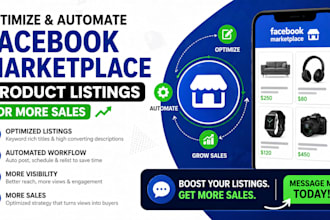 build facebook marketplace bot, auto listing bot, craigslist bot, mecari bot