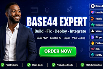 build fix deploy base44 webapp saas mvp lovable replit ai integration vibe code