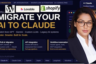 do claude ai code migration ecommerce store to wordpress shopify shopware replit