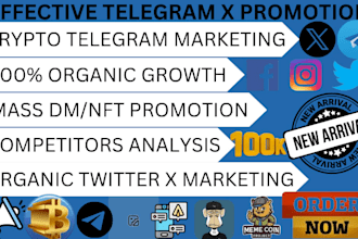 organic crypto telegram promotion telegram subscriber twitter x marketing