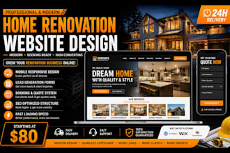 build high converting home renovation remodeling contractor website