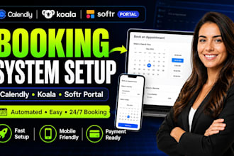 build booking website, appointment booking system, calendly, koala, softr portal