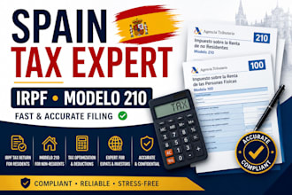 prepare and file your spain tax return irpf non resident tax modelo 210 100