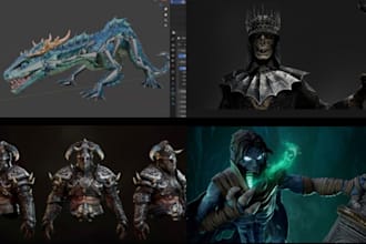 create high quality 3d models, game assets for 2d, 3d game in godot, unity, ue5