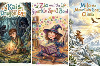 do children story book illustration
