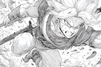 draw anime manga comic book illustration, manhwa manga art anime manga artist