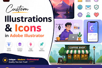 create custom illustrations and icons in adobe illustrator