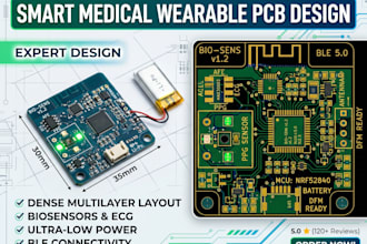 design  smart wearable medical pcb with biosensor and bioimpedance circuit