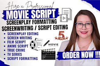 write edit proofread format movie script screenwriting screenplay in final draft