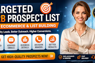 build a targeted b2b prospect list for ecommerce and list building