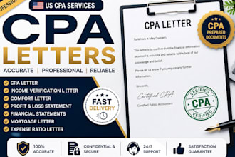 draft CPA letter for self employed income verification and mortgage