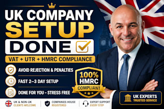set up UK company with vat utr and full hmrc tax compliance