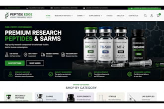 build fda compliant research peptides website sarms woo commerce store setup