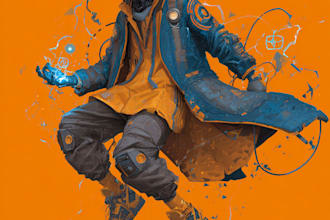 sci fi character illustration or sci fi character