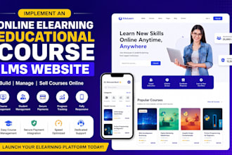 implement an online elearning educational course ims website