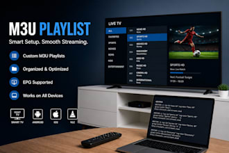 create and organize custom m3u playlists for seamless streaming