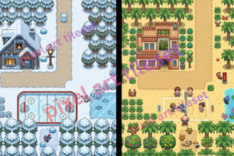 pixel art tileset tilemap top down tiles rpg maker game assets environment tiles