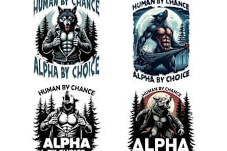 do custom t shirt werewolf logo