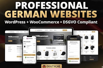 create professional german deutsch wordpress woocommerce business website