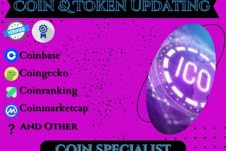 do live token info update on cmc, cg, coinranking and coinbase, price and news