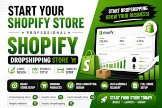 create shopify dropshipping store or shopify website