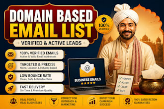 collect verified domain based email list for targeted business leads