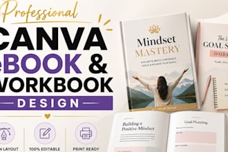 create a clean professional canva ebook and canva workbook layout and formatting