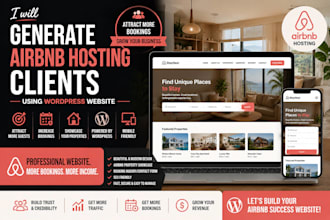 generate airbnb hosting clients using wordpress website