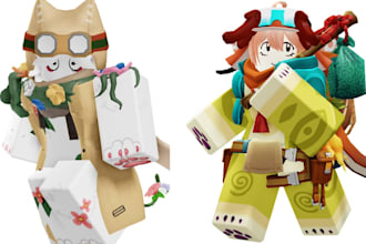 design roblox ugc hairstyle cloth avatar model rig  r6 r15 rbxl rbxm animation