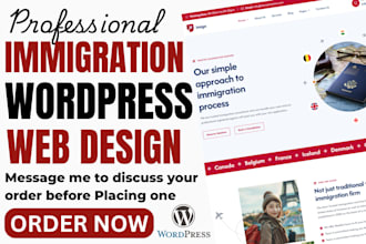 design converting immigration website visa agents website consultancy website