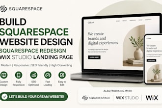 build squarespace website design squarespace redesign wix studio landing page