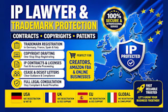 be your IP lawyer for custom contracts, copyright and trademark protection