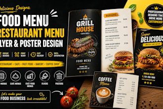 do food menu restaurant menu design fast food flyer poster design cafe design