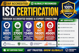 facilitate iaf iso 9001 27001 13485 certification and docs