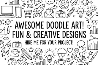 create seamless doodle pattern for fabric packaging