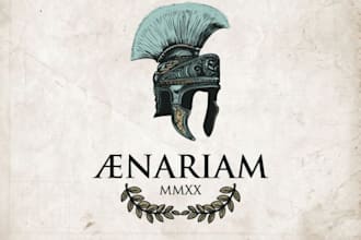 design vintage skull spartan helmet logo