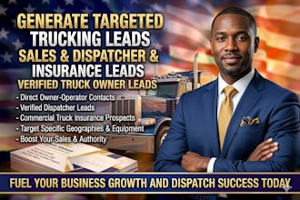 generate targeted fmcsa trucking leads, owner operators, dispatcher insurance le