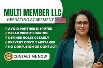 draft your multi member llc operating agreement to avoid disputes