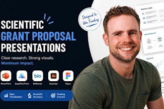 grant proposal PPT design, scientific and edu research slides, nih erc, pitch