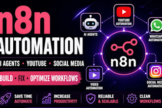 fix n8n ai agent n8n youtube automation,n8n social media n8n expert