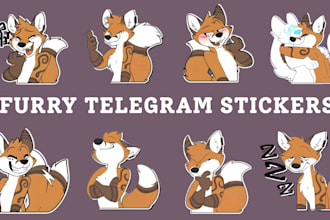 draw furry telegram stickers discord animated stickers nsfw furry anthro sticker