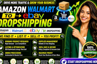 do amazon walmart to ebay dropshipping, ebay listing, trending product research