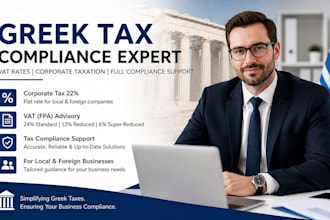 assist with greek tax compliance including vat rates and corporate taxation
