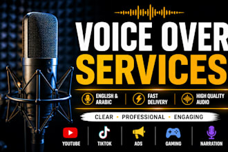 voice over in english and egyptian arabic