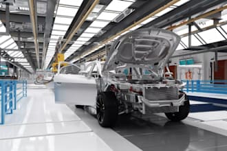 2d,3d factory layout, logistics warehouse design, automobile production workshop
