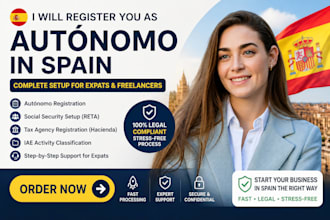 register you as autonomo in spain and set up your business for expats